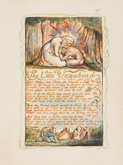Az ártatlanság és az élmény dalai: A kis vagabond, kb. 1825. alkotó: William Blake