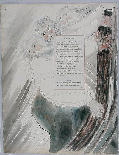 The Bard, 58. terv a Thomas Gray verseiből alkotó: William Blake