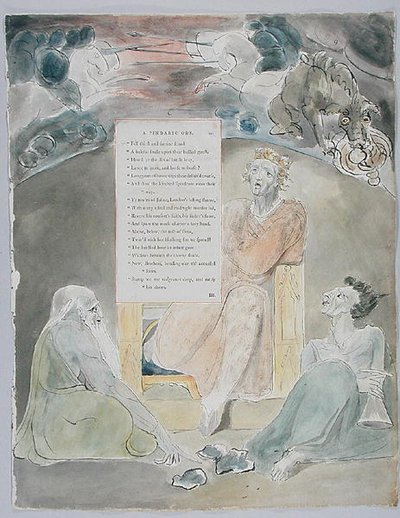 The Bard, 61. terv a Thomas Gray verseiből alkotó: William Blake