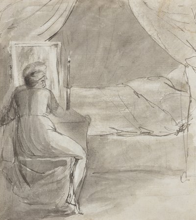 A halál ágya (recto) alkotó: William Blake