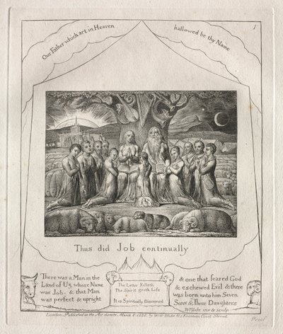 Jób könyve: Pl. 1, Így tett Jób folyamatosan alkotó: William Blake