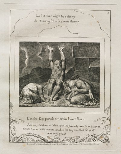 Jób könyve: Pl. 8, Vesszen el az a nap, amelyen születtem alkotó: William Blake