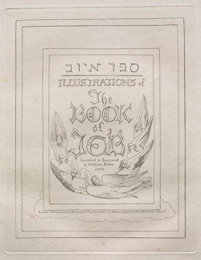 A Jób könyve: Címlap alkotó: William Blake
