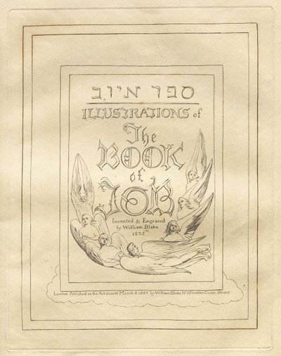 A Jób könyve: Címlap alkotó: William Blake