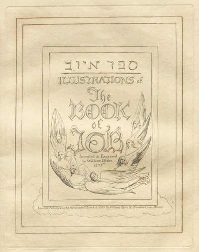 Jób könyve: Címlap, 1825. alkotó: William Blake