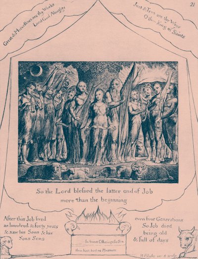 A Job könyve, William Blake illusztrációi alkotó: William Blake