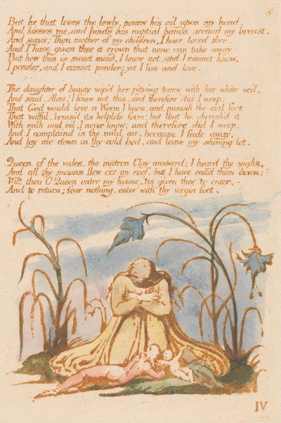 Thel könyve, 7. tábla: "De aki az alázatosakat szereti..." alkotó: William Blake