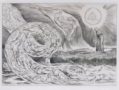 „A bujak köre”, Dante Isteni színjátékának illusztrációi alkotó: William Blake