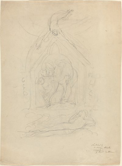 A béke alászállása [recto] alkotó: William Blake