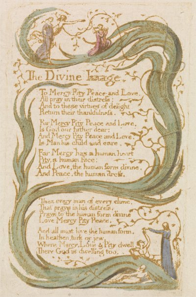 "The Divine Image", 12. lemez a "Songs of Inocence"-ből alkotó: William Blake