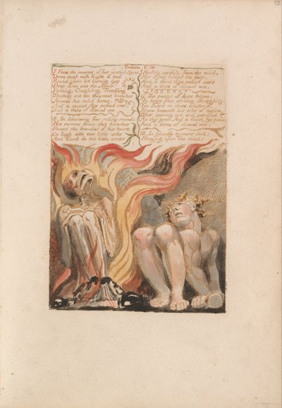 Urizen első könyve, 14. tábla, 7. Az ízületi gerinc barlangjaiból ... (Bentley 11) alkotó: William Blake