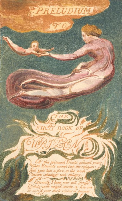Urizen első könyve, 2. tábla, Urizen könyvének előjátéka (Bentley 2a) alkotó: William Blake