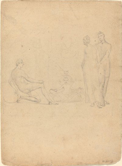 A csecsemő Herkules, aki a kígyókat fojtogatja alkotó: William Blake