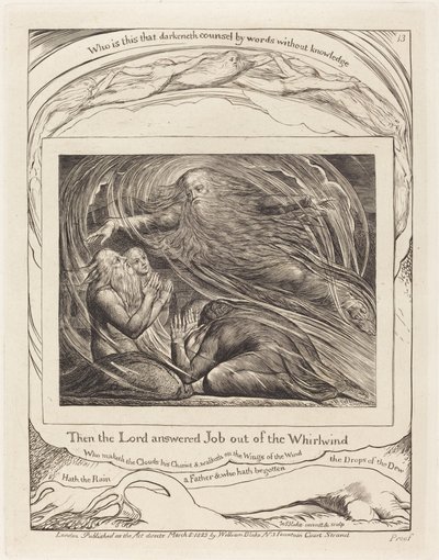 Az Úr válaszol Jóbnak a forgószélből alkotó: William Blake