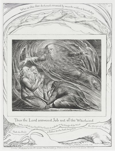 Az Úr válaszol Jóbnak a forgószélből alkotó: William Blake