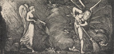 A tolmácsszalont seprő ember alkotó: William Blake