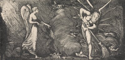 A tolmácsszalont seprő ember alkotó: William Blake