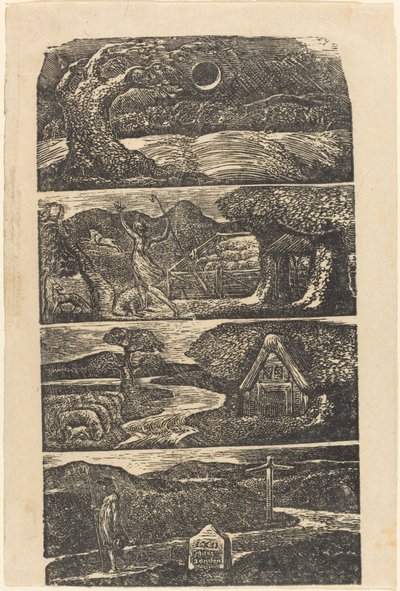 Vergilius pásztorai, 1821. alkotó: William Blake