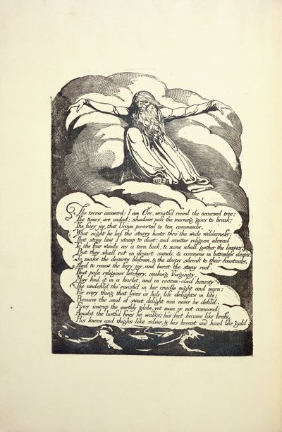 A terror válasza, az 1790-es évek közepe alkotó: William Blake