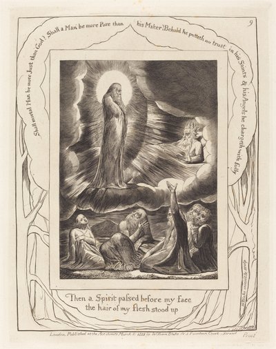 Elifáz látomása, alkotó: William Blake