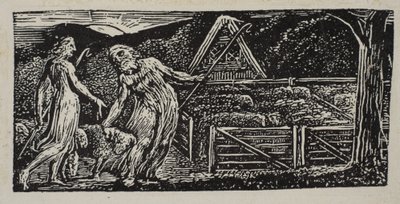 Thenot és Colinet együtt vezetik nyájaikat, Thornton Vergilius pásztorai című művéből, 1821-ből. alkotó: William Blake