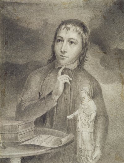 Thomas Alphonso Hayley, Félhosszú rajz, 1800 körül (grafit szürke színnel a papíron) alkotó: William Blake