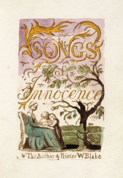 Címlap, "Az ártatlanság dalaiból", 1789 alkotó: William Blake