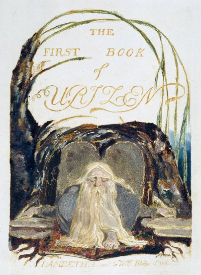 Címlap, 1. tábla az Urizen első könyvéből alkotó: William Blake