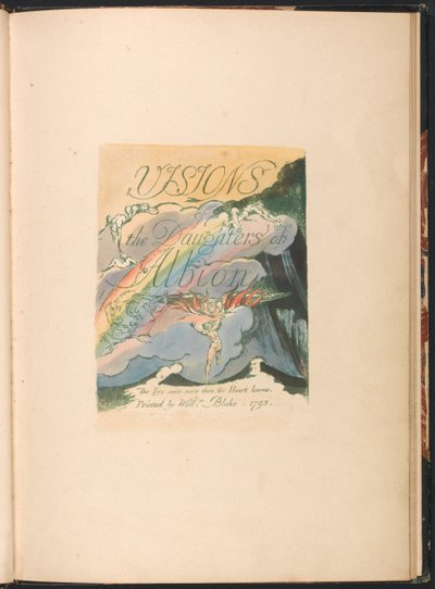 Albion lányainak látomásai, 2. tábla, címlap alkotó: William Blake