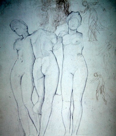 Három akt (ceruza papíron) alkotó: William Blake Richmond