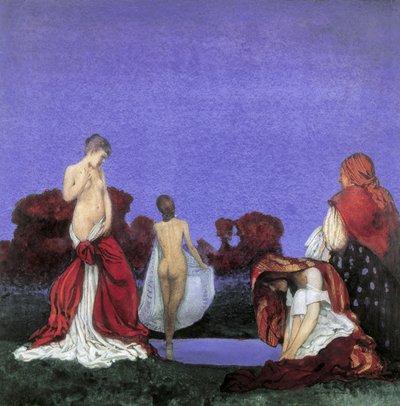 Cigányok fürdőzése (papírral) alkotó: William Blamire Young