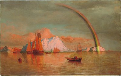 Sarkvidéki naplemente szivárvánnyal, 1877 alkotó: William Bradford