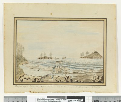Opp. p. 195. „A zátony egy része a Sydney-öbölben, Norfolk-szigeten, amelyen a Sirius roncsba esett. 1790. március 19.”, 1802 körül (akvarell) alkotó: William Bradley
