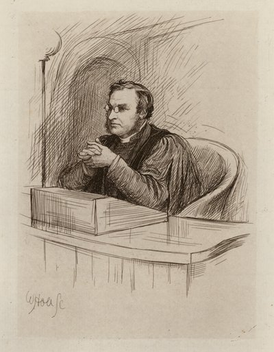 Archibald Hamilton Charteris, a bibliakritika és a bibliai régiségek professzora (metszet) alkotó: William Brassey (after) Hole