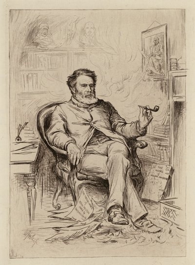 David Masson, retorika és angol irodalom professzor (metszet) alkotó: William Brassey (after) Hole