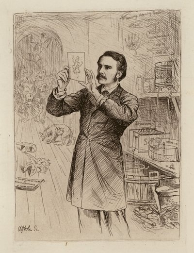 James Cossar Ewart, a természettudomány professzora (metszet) alkotó: William Brassey (after) Hole