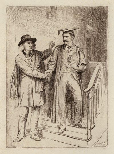 John Stuart Blackie, professzor emeritus; Samuel Henry Butcher, görög professzor (metszet) alkotó: William Brassey (after) Hole