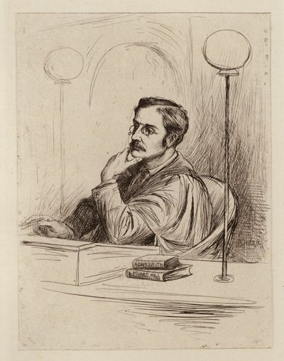 Joseph Shield Nicholson, a kereskedelmi és politikai gazdaságtan és a kereskedelmi jog professzora (metszet) alkotó: William Brassey (after) Hole