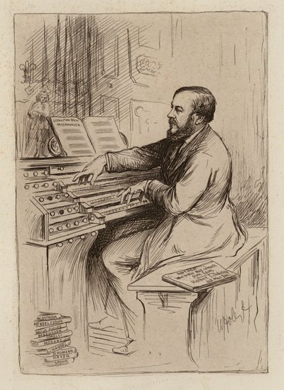 Sir Herbert Oakeley, zenei professzor (metszet) alkotó: William Brassey (after) Hole