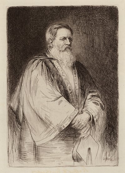 Sir Stafford Henry Northcote, Lord Rector (metszet) alkotó: William Brassey (after) Hole