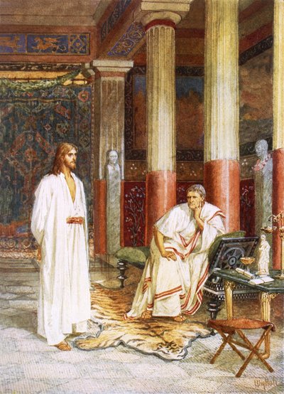 Jézussal Poncius Pilátus személyesen interjúvolt alkotó: William Brassey Hole