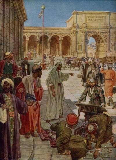 Jézus megtisztítja a templomot - Biblia alkotó: William Brassey Hole