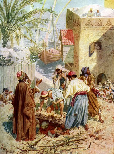 Jézus meggyógyít egy béna embert - Biblia alkotó: William Brassey Hole