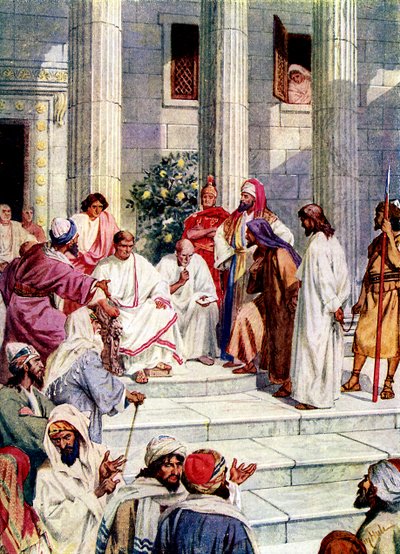 Jézust Poncius Pilátushoz viszik – Biblia alkotó: William Brassey Hole