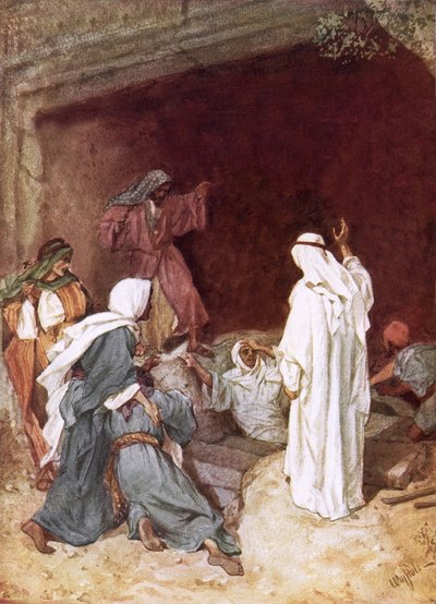 Jézus feltámasztja Lázárt a halálból alkotó: William Brassey Hole