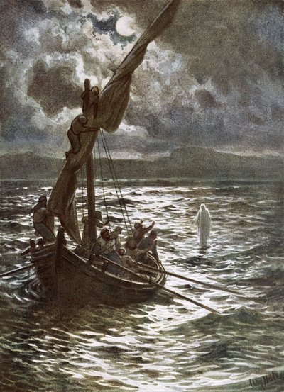 Jézus a tengeren jár alkotó: William Brassey Hole