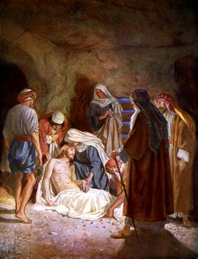 Arimatiai József eltávolítja Jézus testét – Biblia alkotó: William Brassey Hole