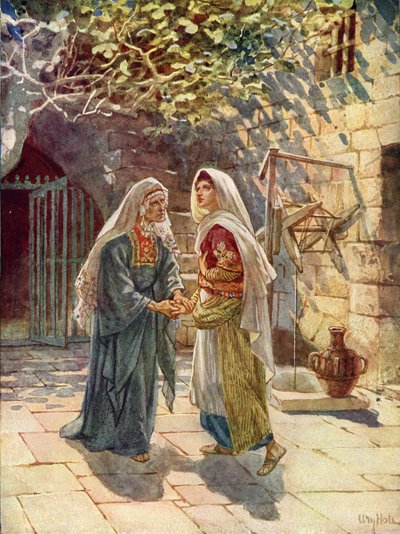 Mária elmegy Zakariás házába - Biblia alkotó: William Brassey Hole