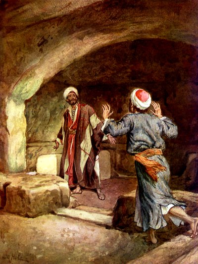 Péter és János az üres sírhoz siet – Biblia alkotó: William Brassey Hole