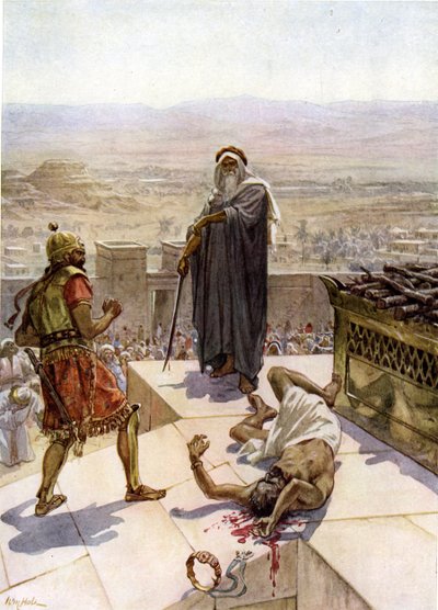 Sámuel megöli Agagot Gilgálban - Biblia alkotó: William Brassey Hole